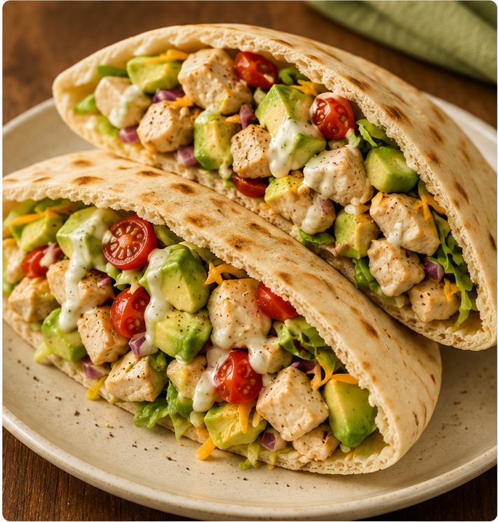 Chicken Avocado Ranch Pita