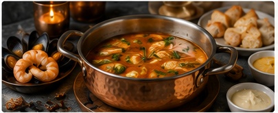 Seafood Mussel Bouillabaisse Fondue
