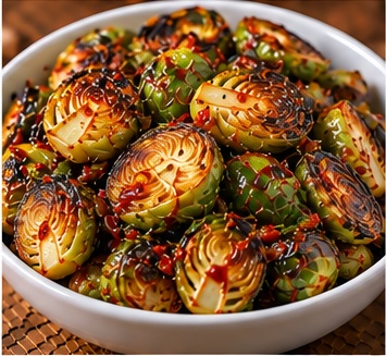 Sriracha Fried Brussels Sprouts
